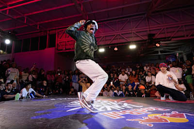 King DaVinci from Nigeria at the Red Bull Dance Your Style Prefinal 2, prior to the World Final, at TMF Studios in Johannesburg, South Africa on December 8, 2022