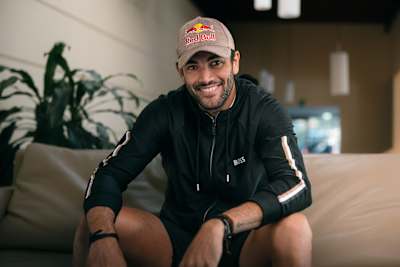 Matteo Berrettini poses for a portrait during a photo shoot in Milan, Italy on February 4, 2023.