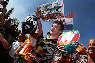 Jeffrey Herlings takes his first MX2 title at the European MXGP in Faenza, Italy.