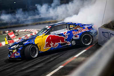 Conor Shanahan de Irlanda visto durante el Drift Masters en Lodz, Polonia, el 30 de septiembre de 2022. 