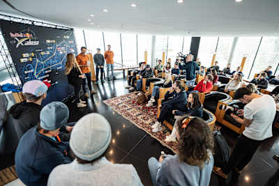 Red Bull X-Alps 2023 Route Announcement press conference on March 15, 2023, at Hangar-7, Austria.