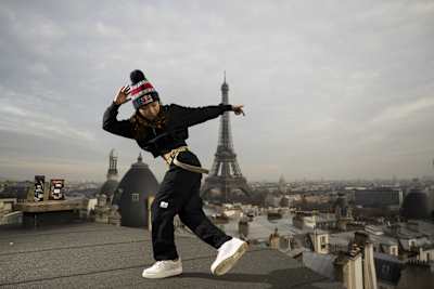B-Girl Ami getting ready Red Bull BC One 2023 World Final Paris, France