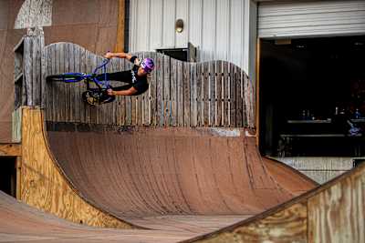 Cory Coffey rides the bank at Daniel Dhers Action Sports Complex in Holly Springs, North Carolina, USA, September 7, 2022.