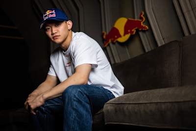 B-Boy ISSIN poses for a photo in Tokyo, Japan on May 8, 2023.