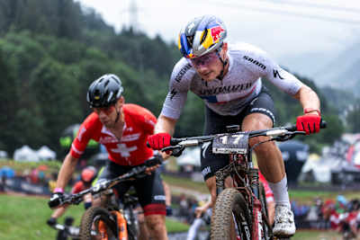 Martin Vidaurre Kossmann performs at UCI XCC World Cup in Val Di Sole, Italy on June 30, 2023