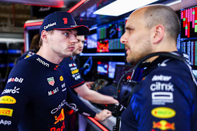 Gianpiero Lambiase y Hugh Bird,ingenieros de carrera Max Verstappen y Sergio Pérez del Oracle Red Bull Racing.