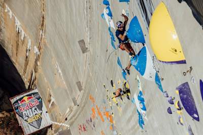 Alberto Gines Lopez performs at the Red Bull Dual Ascent event in Verzasca, Switzerland on October 29th 2022.