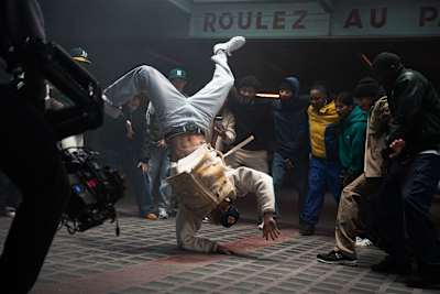 B-Boy Alvin dances during the shooting of the Red Bull BC One World Final Paris 2023 video teaser.
