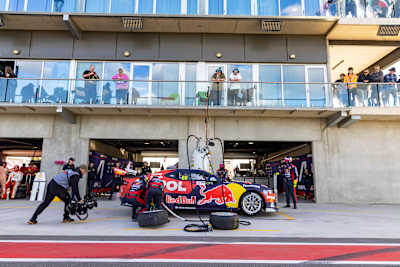 Broc Feeney (Red Bull Ampol Racing) pits during stop 8