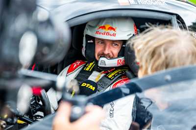Marcel Hirscher im Cockpit eines DTM-Boliden beim DTM Rennen am Red Bull Ring im September 2023.