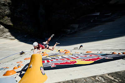 In 2024, Andrea Kumin climbs Red Bull Dual Ascent route