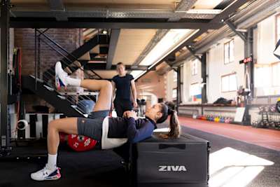 Hande Baladin is seen during her training session at the APC in Thalgau, Salzburg, Austria on December 28, 2023. 