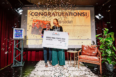 Die Red Bull Basement Gewinner SoftSocket feiern ihren Sieg in Zürich und ziehen damit ins Weltfinale 2024 in Tokio ein