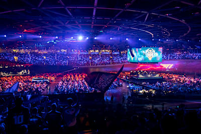 Venue during the Red Bull League of Its Own in Berlin, Germany on December 9, 2023.