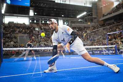 In 2024, Alejandro Galán competes at Roland-Garros stadium, Paris.
