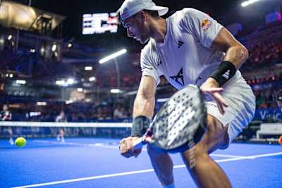 Alejandro Galan of Spain competes during the GNP Mexico Major Premier PADEL in Acapulco, Mexico on November 30, 2024