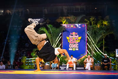 B-Boy Samuk performs during Red Bull BC ONE World Final in Rio de Janeiro, Brazil on December 7, 2024.