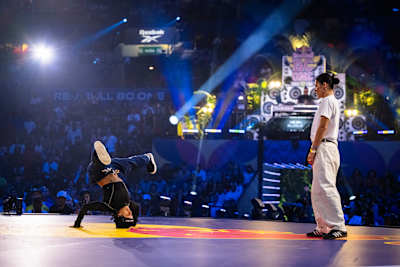 B-Girl Toquinha performs during Red Bull BC ONE World Final in Rio de Janeiro, Brazil on December 7, 2024. 
