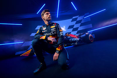 Max Verstappen poses for a portrait during Red Bull Racing 2024 Season Launch RB20 in London, UK on January 30, 2024.
