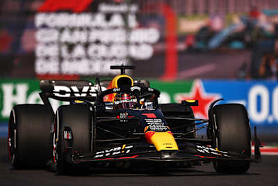 Max Verstappen of the Netherlands driving the (1) Oracle Red Bull Racing RB19 on track during the F1 Grand Prix of Mexico at Autodromo Hermanos Rodriguez on October 29, 2023 in Mexico City, Mexico