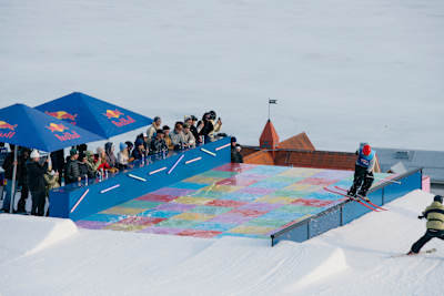 Theo Thoren at Red Bull Unrailistic Best Trick in Are, Sweden on April 26, 2024.