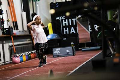 Larissa Iapichino durante un entrenamiento en Thalgau, Austria, el 30 de julio de 2020.