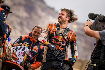 Winner Manuel Lettenbichler seen during the Red Bull Erzbergrodeo 2023 in Eisenerz, Austria on June 11, 2023
