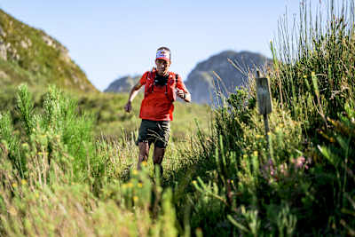 Ryan Sandes am 30. April 2023 bei einem Trainings- und Streckenerkundungswochenende in George, Südafrika.
