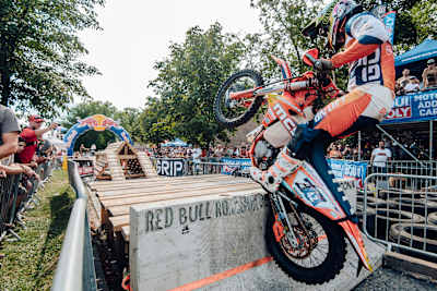 Sonny Goggia (ITA) performs during the prolog of FIM Hard Enduro World Championship 2024 Stop 4 - Red Bull Romaniacs in Sibiu, Romania on July 23, 2024. 