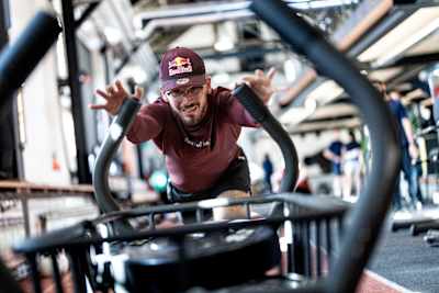 Adel 'Big Bird' Anouche performs at the APC in Thalgau, Austria on October 25, 2023. 