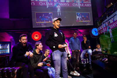 Levi de Weerd scoring at Levi’s Perfect Strike in Amsterdam, The Netherlands on January 13, 2023. 