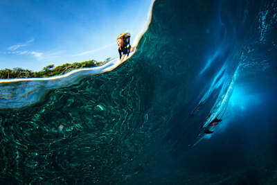 Erin Brooks surfing in the Mentawai Islands, Indonesia