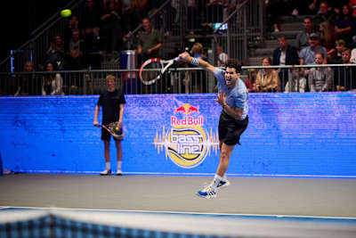Dominic Thiem steht für offensives Tennis – perfekt für Red Bull BassLine 