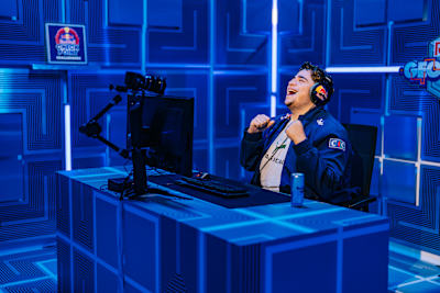 Kameto competes at the Red Bull Checkpoint GeoGamers #9 event in Paris, France, on 28 August 2025, showcasing skill and focus at the gaming station.
