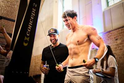 Alex Roncevic seen during Red Bull Road to Hyrox in Vienna, Austria on November 14, 2025.