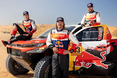 Seth Quintero, Henk Lategan and Toby Price from Toyota Gazoo Racing set to take on the upcoming Dakar 2026, Dubai, UAE on November 19, 2025 