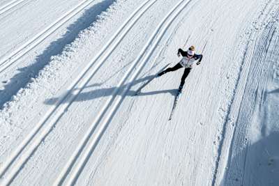 Marketa Davidova am 8. Februar 2020 im Biathlonzentrum Ridnaun, Italien.