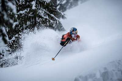 Logan Pehota for Apple Vision Pro Back Country Skiing on March 24, 2025 in Revelstoke, Canada.