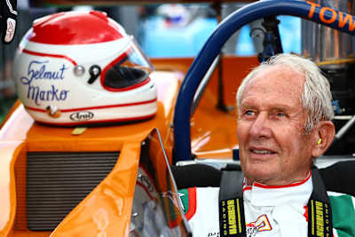 Dr. Helmut Marko, Berater des Red Bull Racing Teams im Cockpit des BRM 157 in der Red Bull Legends Parade vor dem F1 Grand Prix von Österreich am Red Bull Ring am 02. Juli 2023.