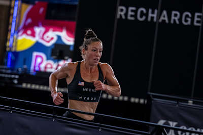 Lauren Weeks competing at the HYROX Major Amsterdam in 2024