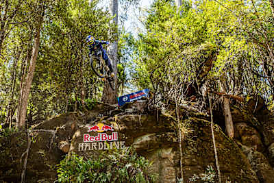 Asa Vermette performs during practice at Red Bull Hardline, Tasmania, on February 6, 2025.
