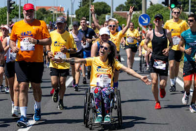 Lukrecija Tomusic performs during the Wings for Life World Run 2024 in Zadar, Croatia on May 5, 2024.