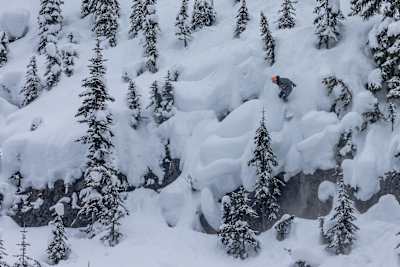Bjorn Leines drops a pillow line in Revelstoke, Canada during the making of The Book of John J 2, on February 27, 2017. 