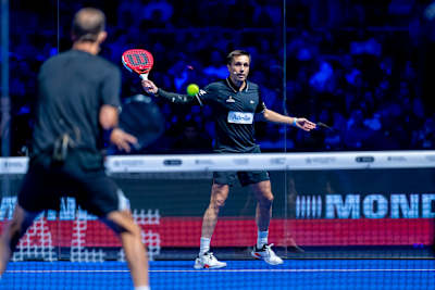 An intense moment during the Premier Padel 2024 Finals in Barcelona, where Fernando Belasteguin is celebrated with an extraordinary tribute for his lasting impact on the sport