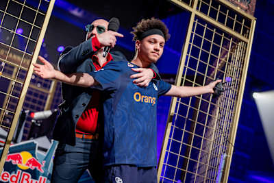 LI Joe and Kilzyou during the Main Event of Red Bull Kumite 2025 at the Maison de la Mutualité in Paris, France.