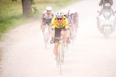 Belgium's Wout van Aert took a victory on stage 9 of the Giro d'Italia 2025 ahead of Isaac del Toro.