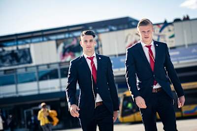 Erling Haaland und Dominik Szoboszlai als Teamkollegen beim FC Red Bull Salzburg.