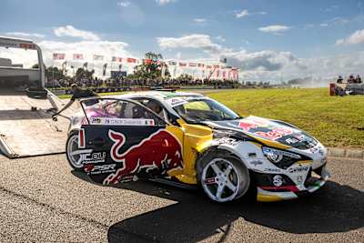 Conor Shanahan seen during the Round 4 of Drift Masters European Championship in Kildare, Ireland  on  June 29, 2025. 