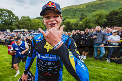 Asa Vermette seen at the Red Bull Hardline in Dinas Mawddwy, Wales in 2025.