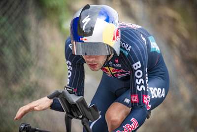 Matteo Sobrero (Red Bull – BORA – hansgrohe) dispute la 21e et dernière étape du Tour de France 2024, un contre-la-montre individuel entre Monaco et Nice.